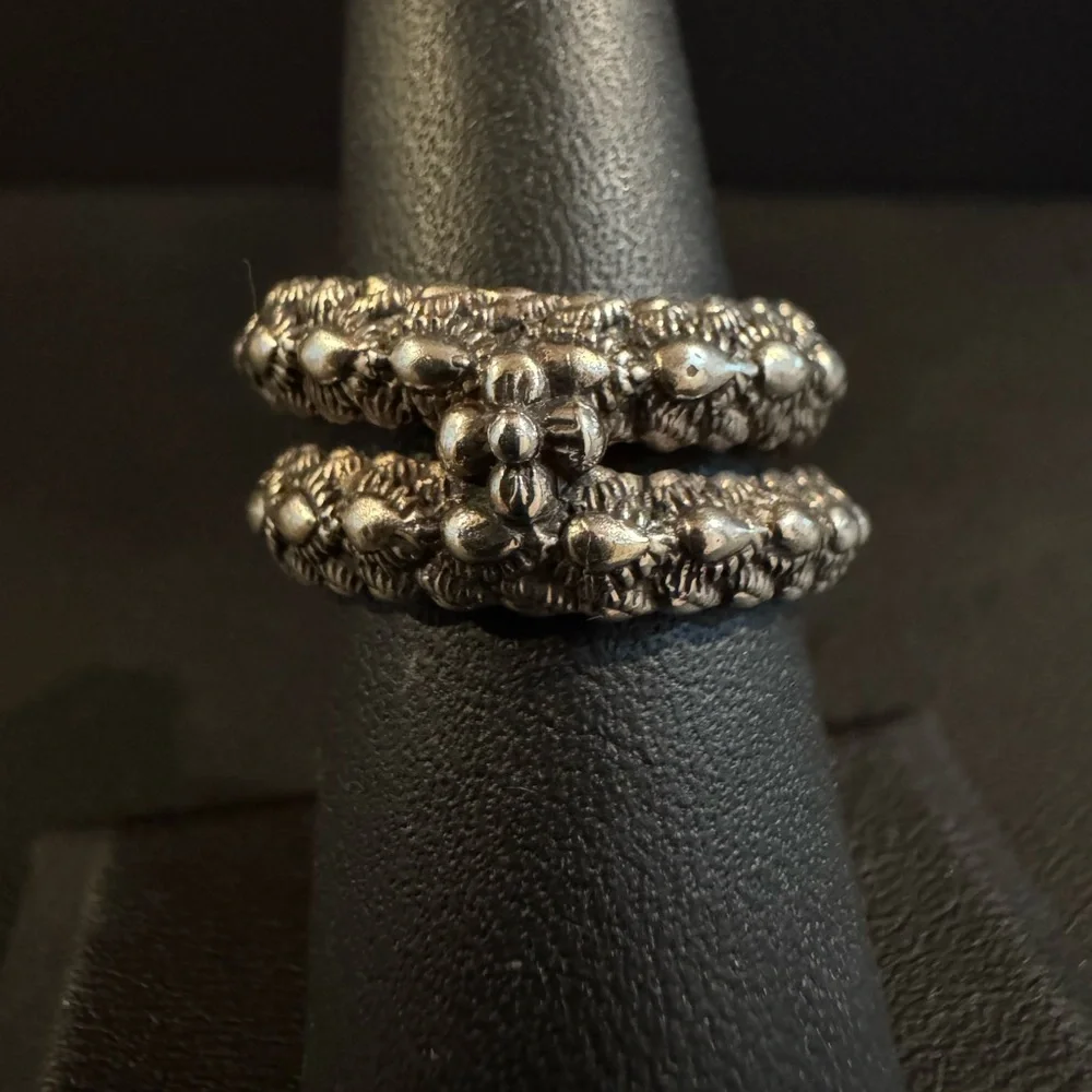 Barbara Bixby Sterling & 18k Multi-Gemstone Cobra Ring - Picture 4 of 11